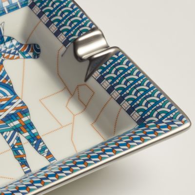 HERMES エルメス シェーヌダンクル アクセサリートレイ ブルー